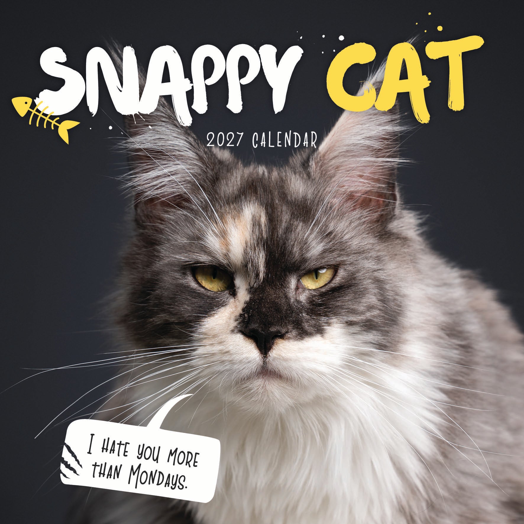 2027 Snappy Cat - Square Wall Calendar