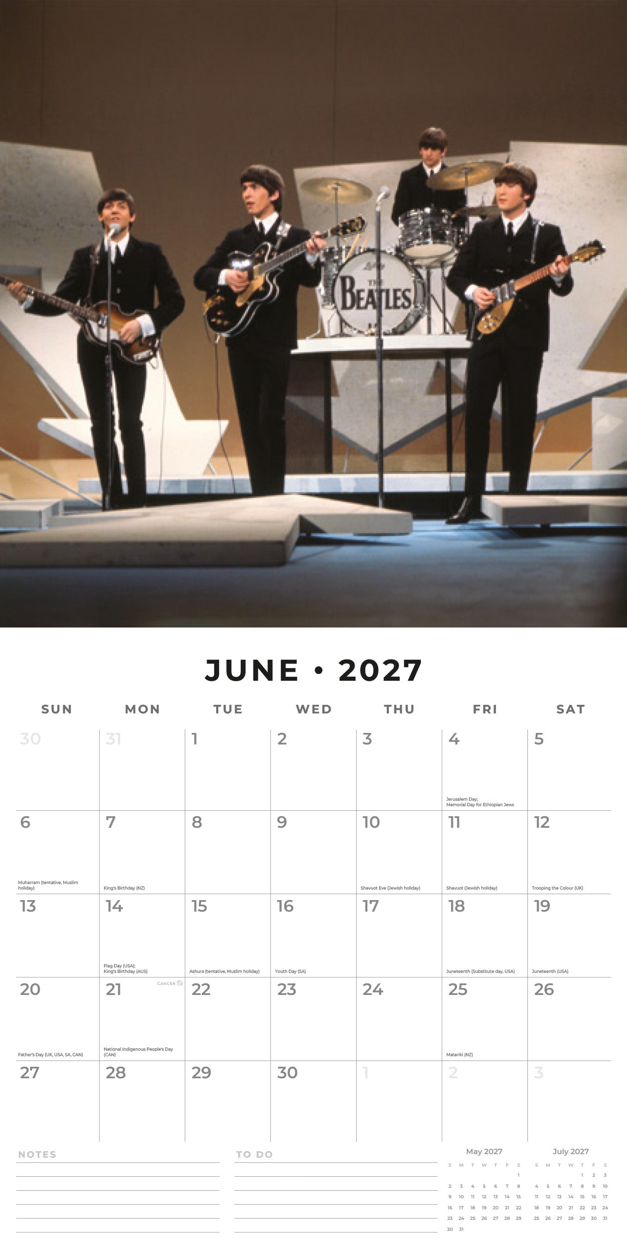 2027 The Beatles - Square Wall Calendar