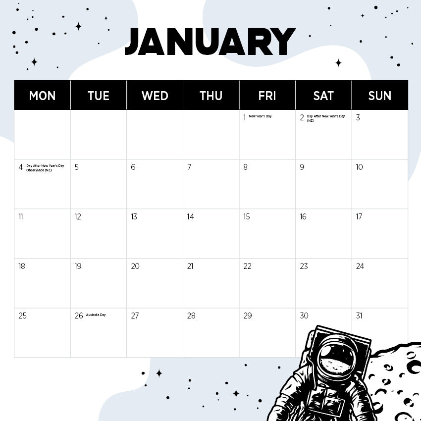 2027 The Milky Way - Square Wall Calendar