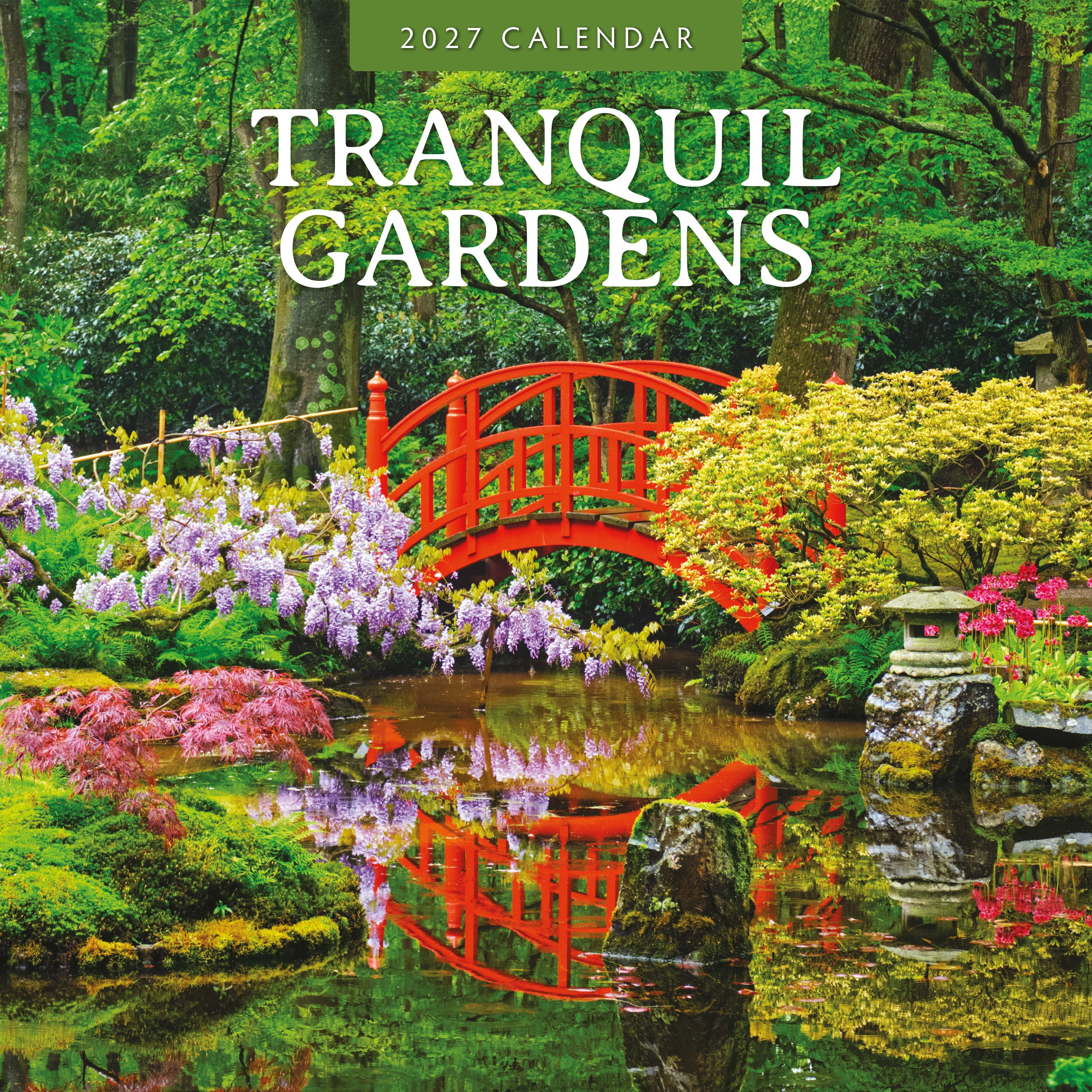 2027 Tranquil Gardens - Square Wall Calendar