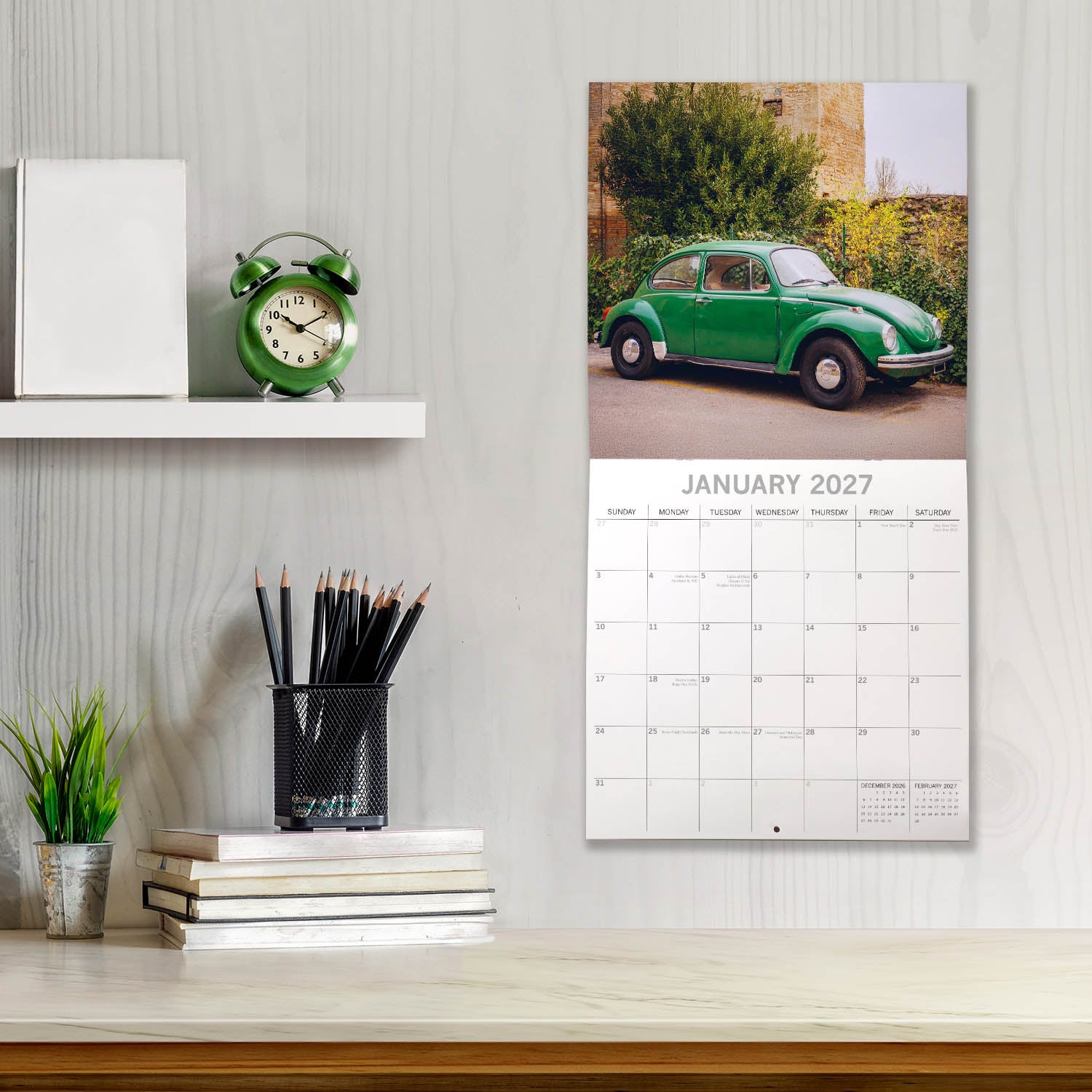 2027 Classic Beetles - Square Wall Calendar