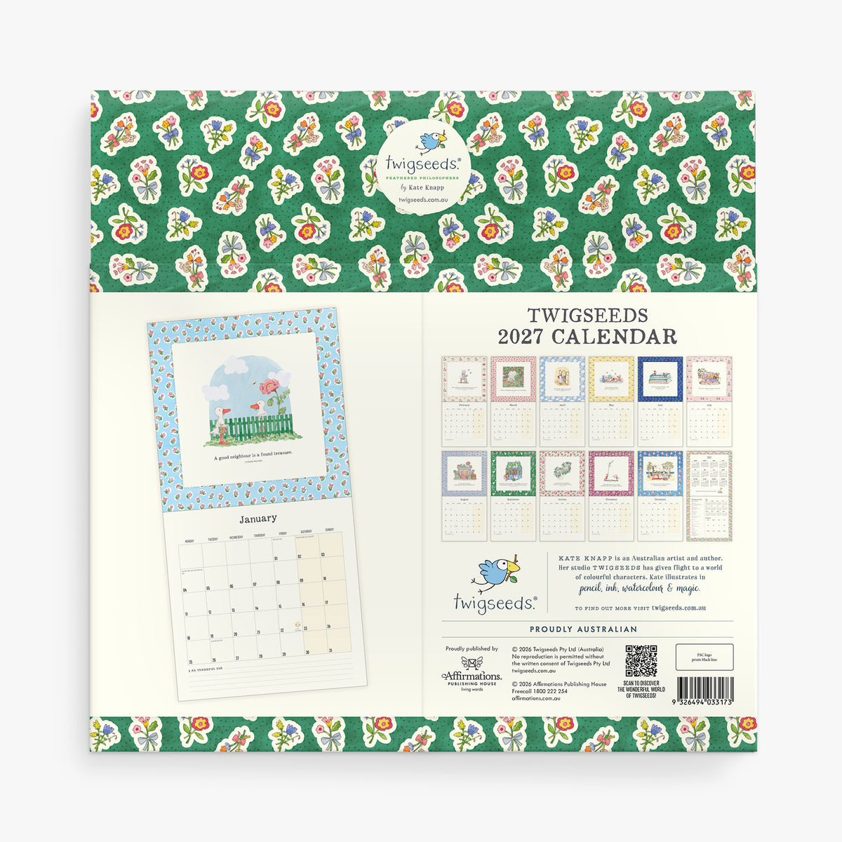 2027 Twigseeds - Square Wall Calendar