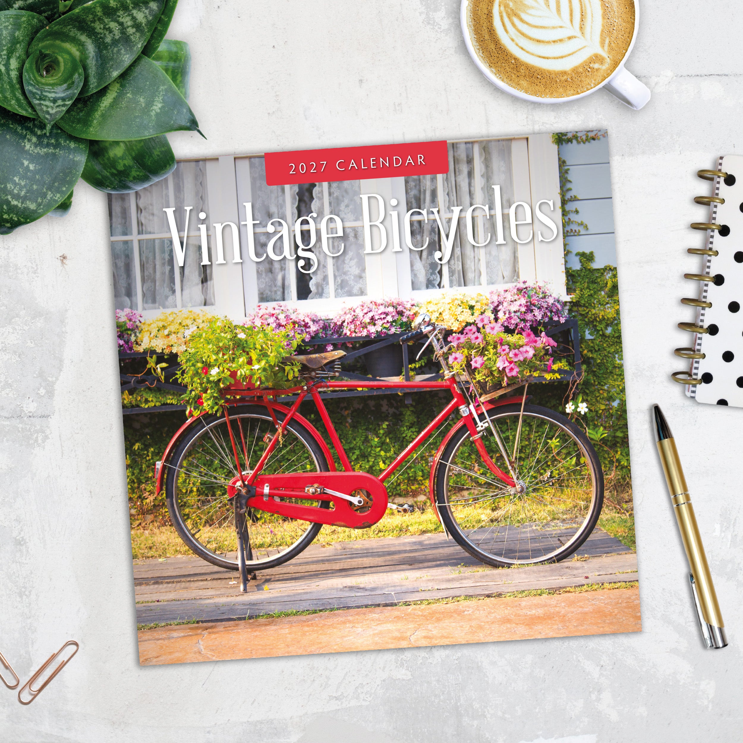 2027 Vintage Bicycles - Square Wall Calendar