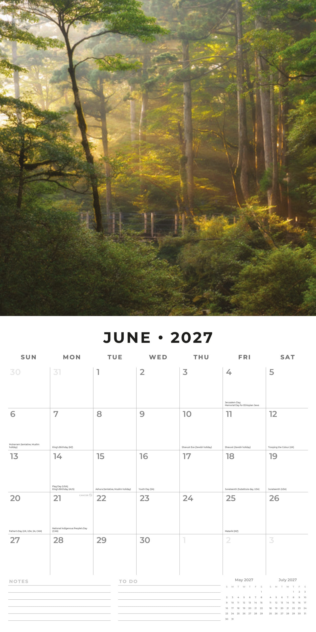2027 Woodland Scenes - Square Wall Calendar