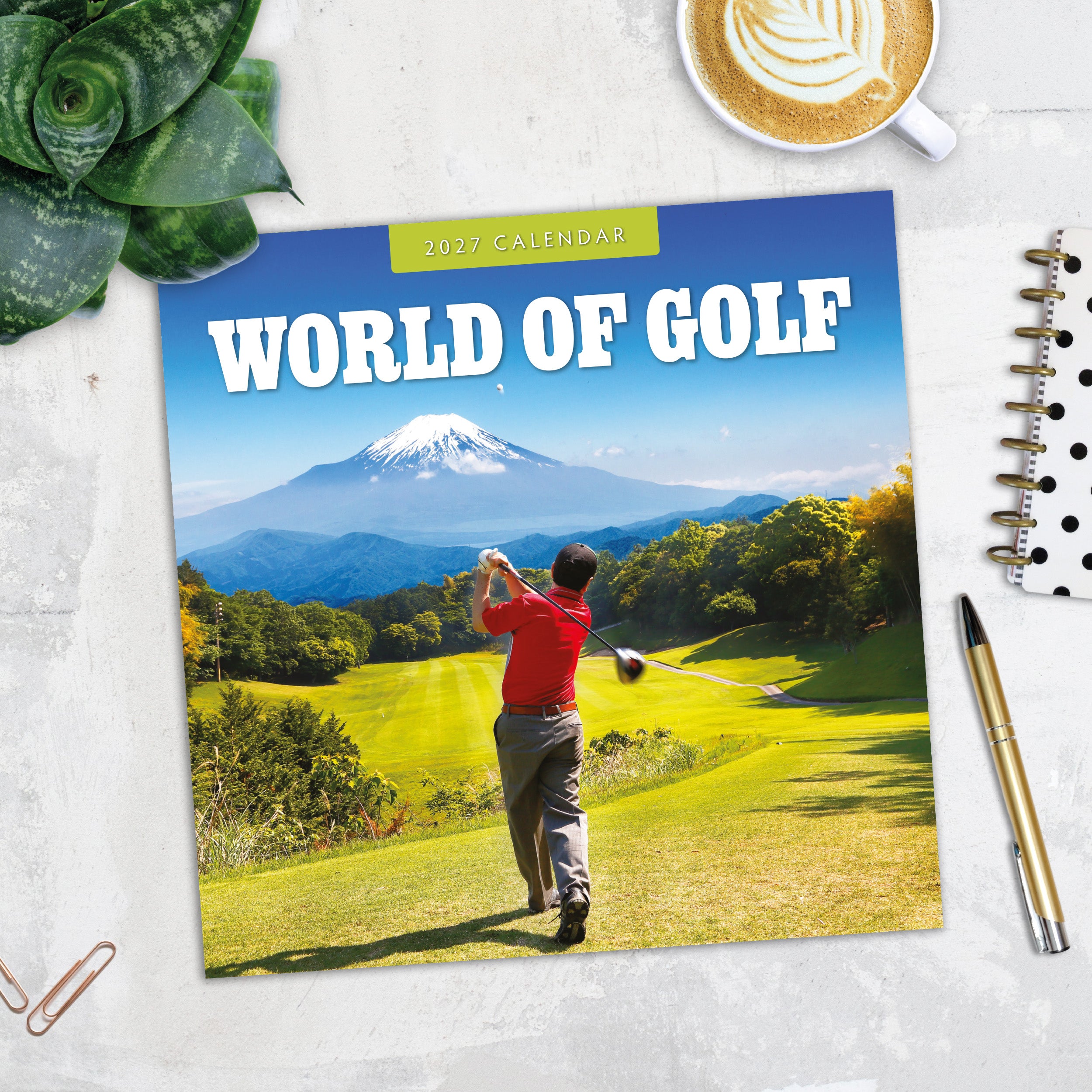 2027 World of Golf - Square Wall Calendar