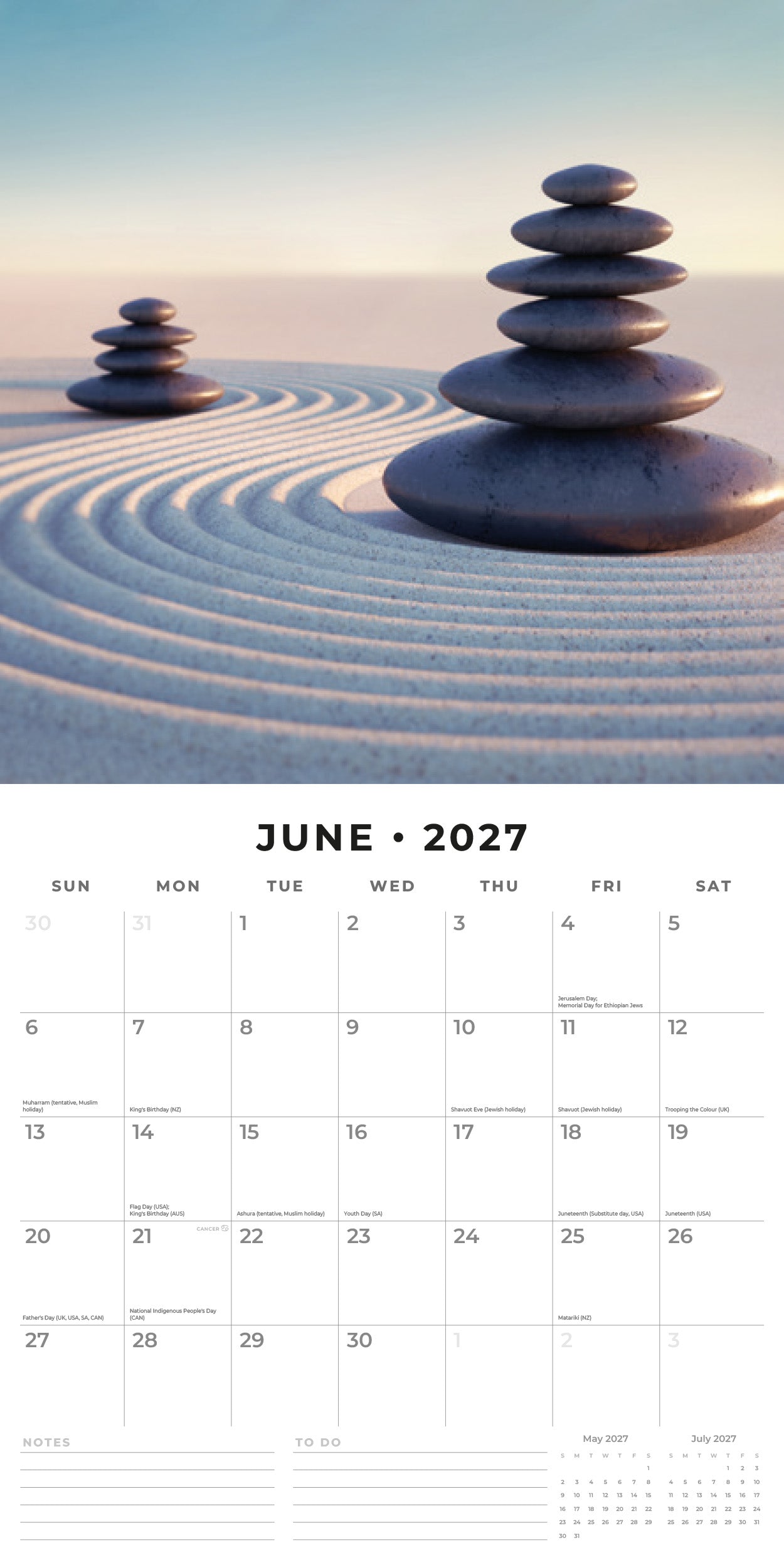 2027 Zen - Square Wall Calendar