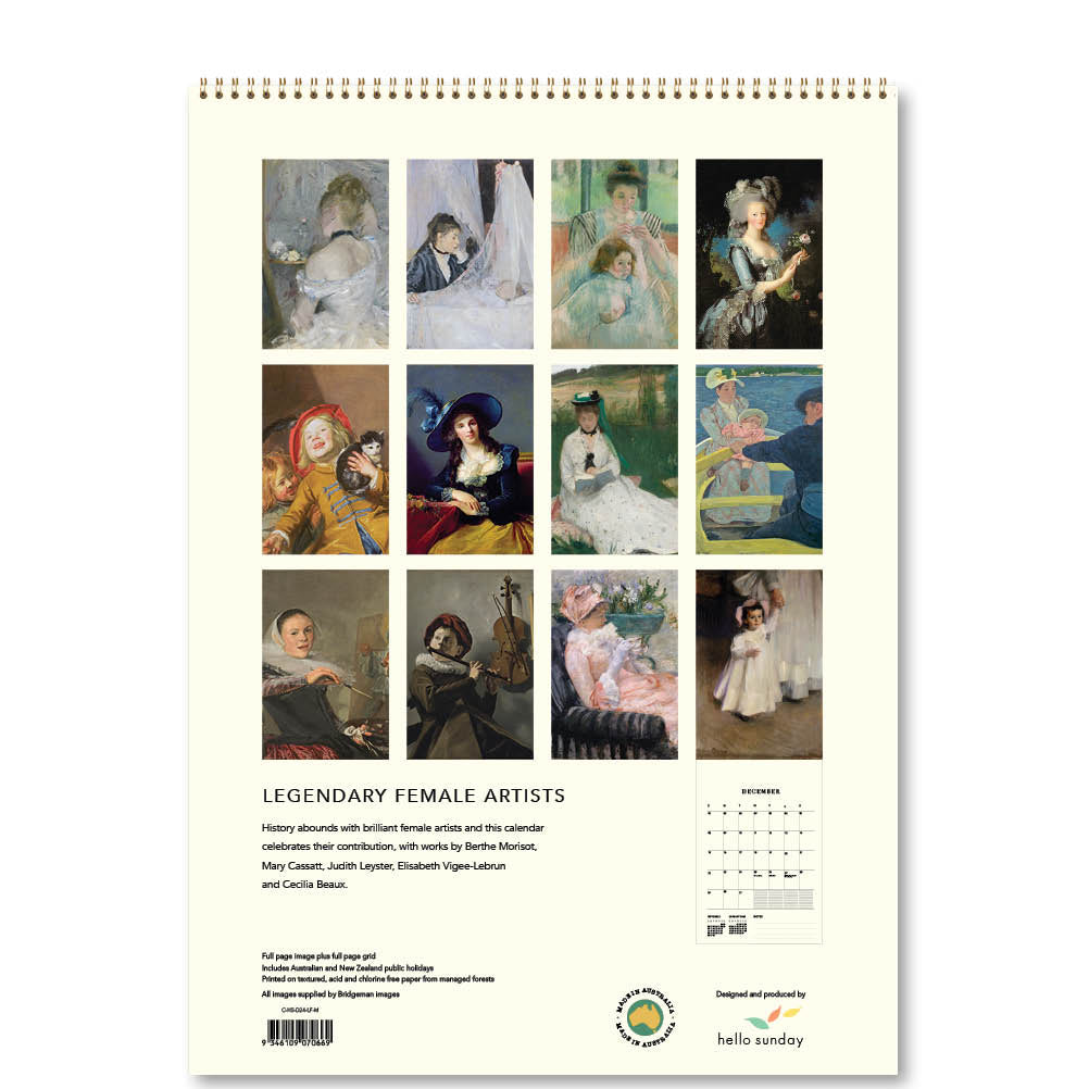 2024 Legendary Female Artists - Deluxe Wall Calendar