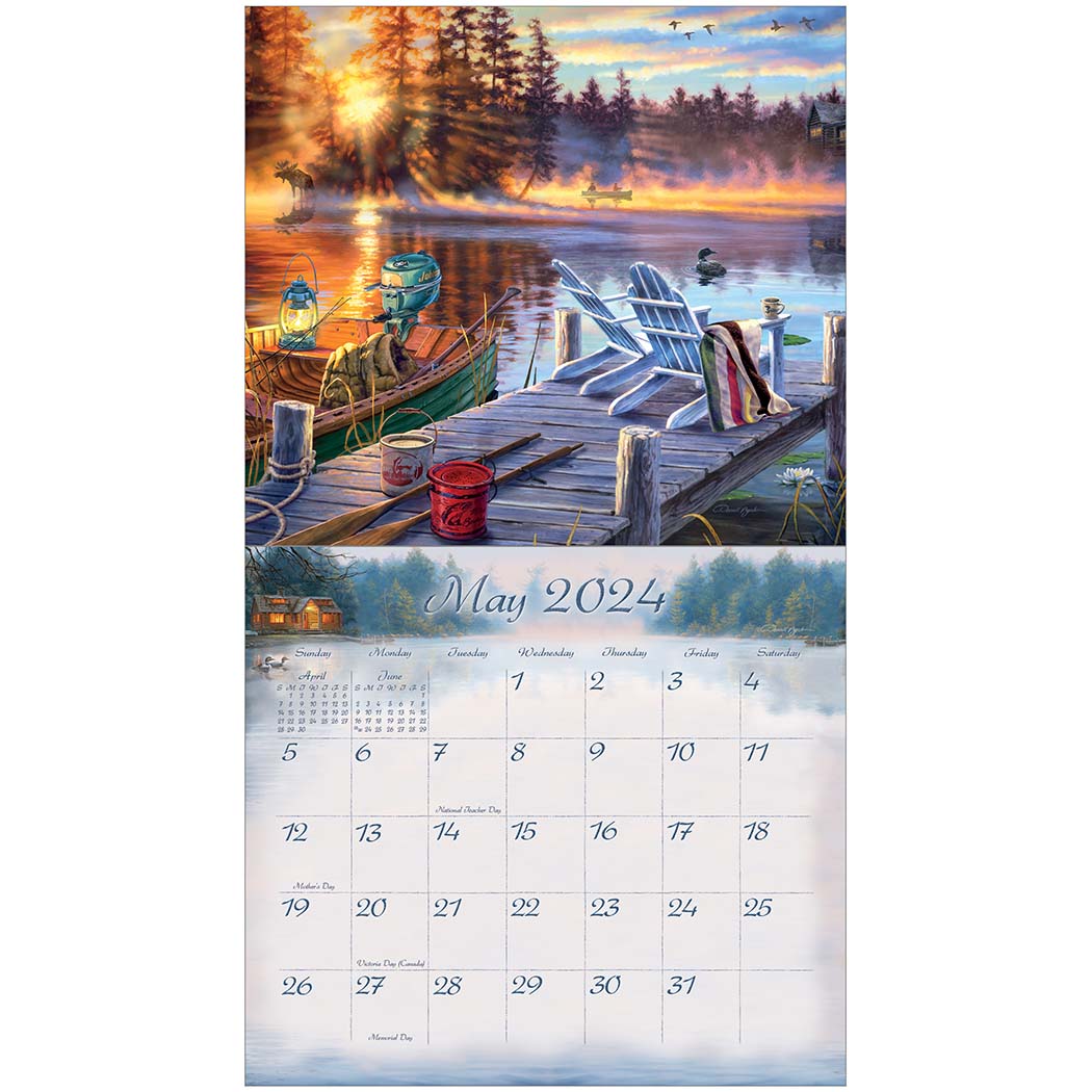 2024 Legacy Cabin View Deluxe Wall Calendar Art Calendars by