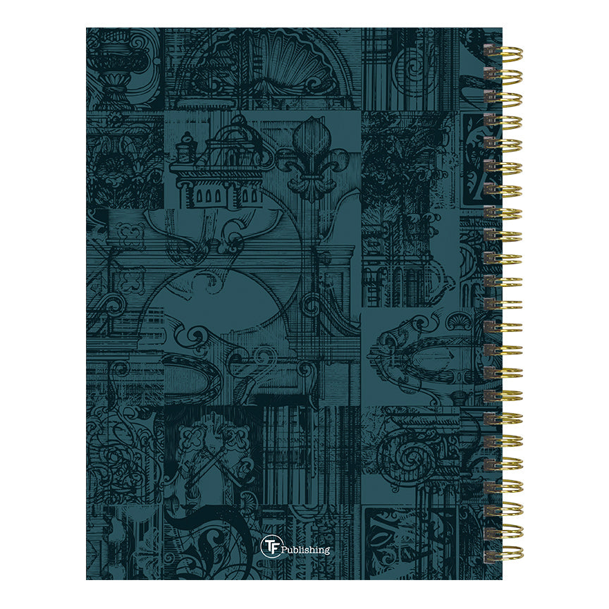 July 2024 - June 2025 Mineral Fleur-de-lis - Medium Weekly & Monthly Academic Year Diary/Planner