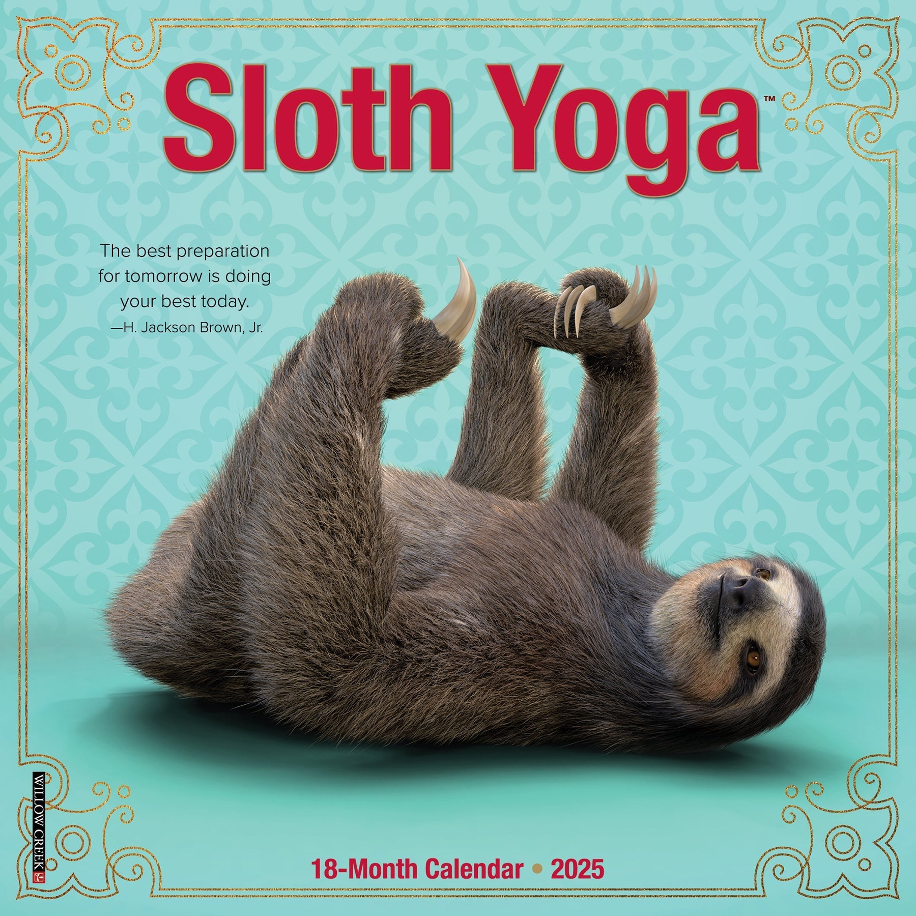 2025 Sloth Yoga - Mini Wall Calendar (US Only)