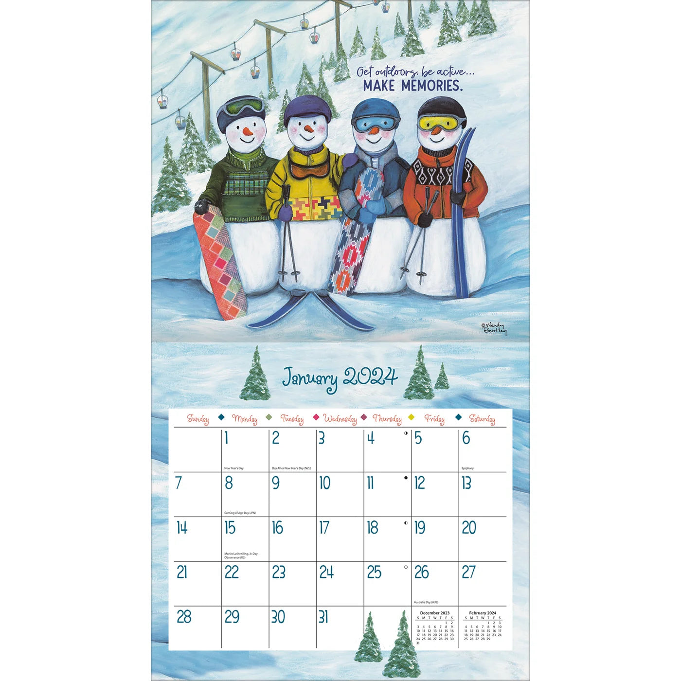2024 LANG Favorite Things By Wendy Bentley Deluxe Wall Calendar