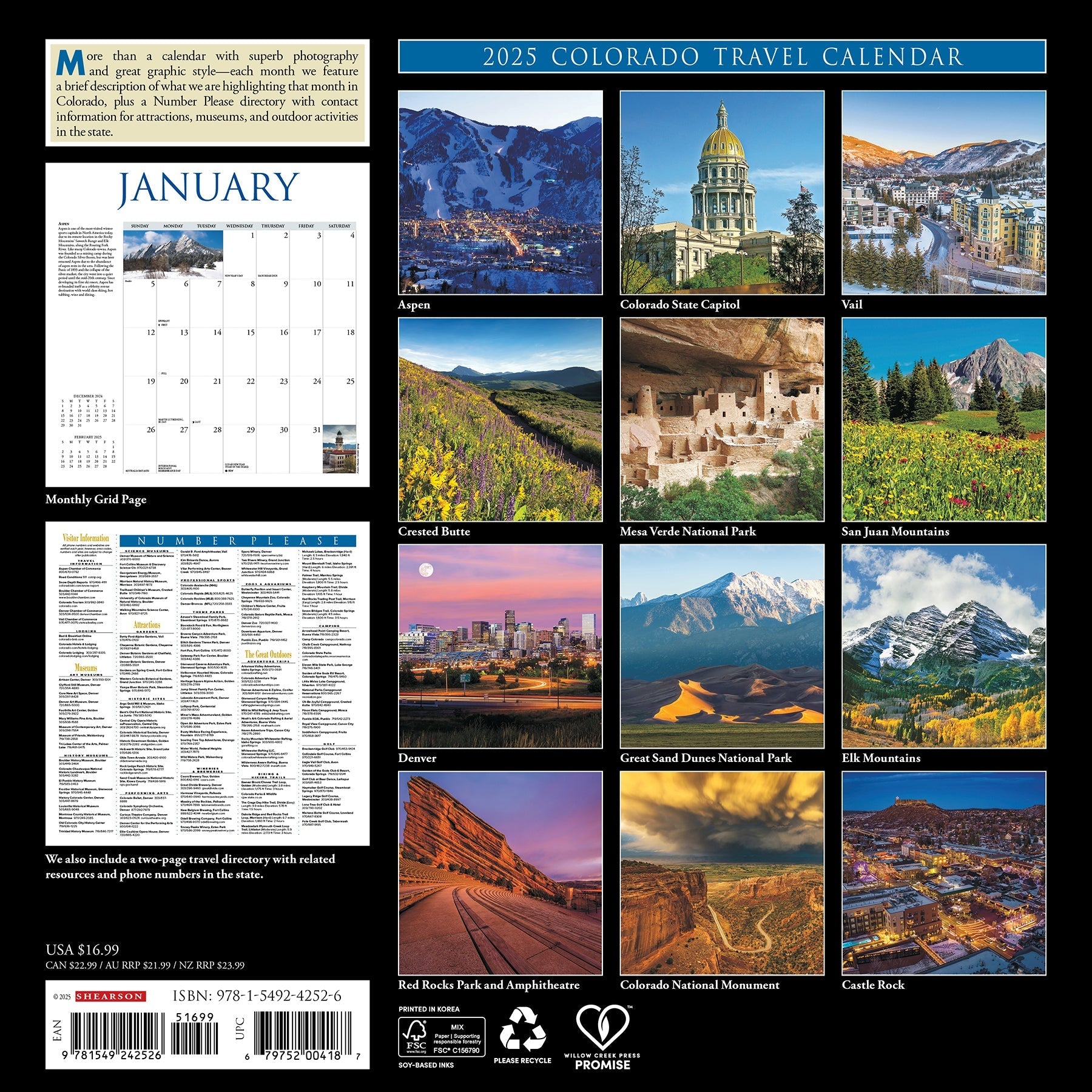 2025 Colorado - Square Wall Calendar (US Only)