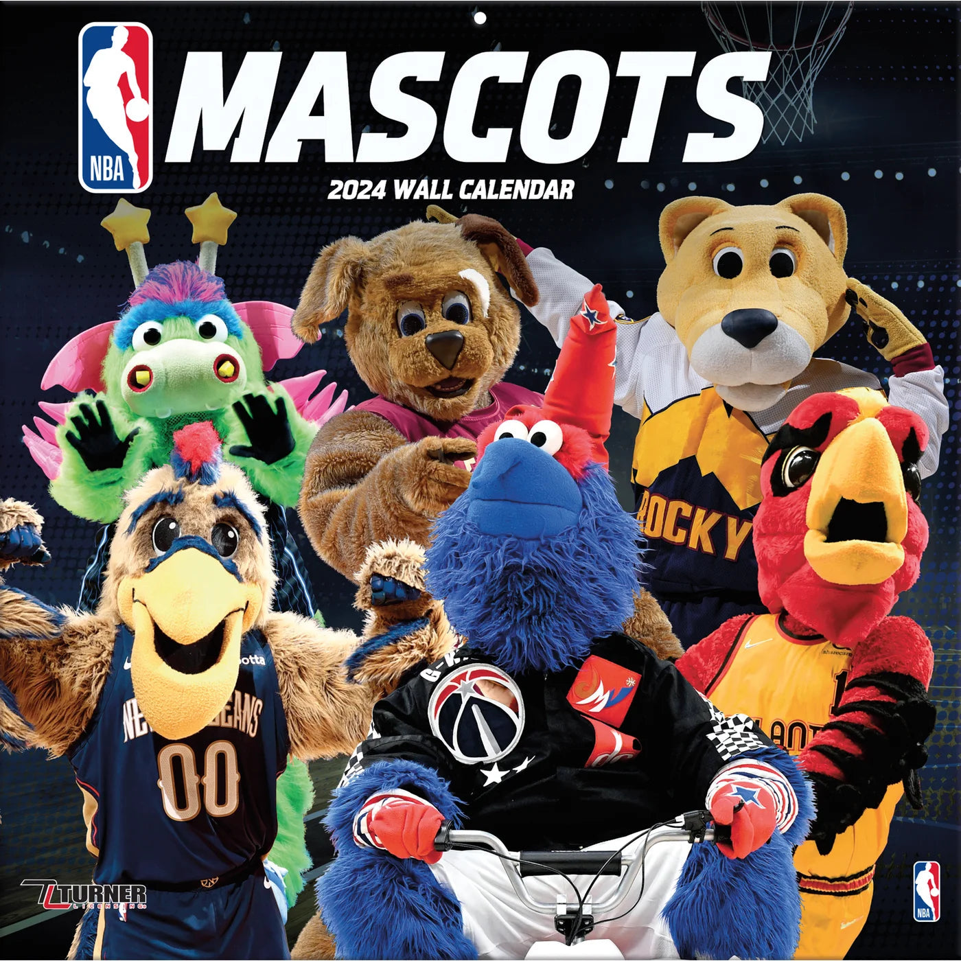 2024 NBA Mascots - Square Wall Calendar
