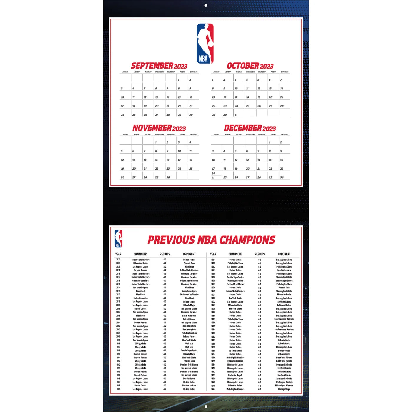 2024 NBA Dunks - Square Wall Calendar