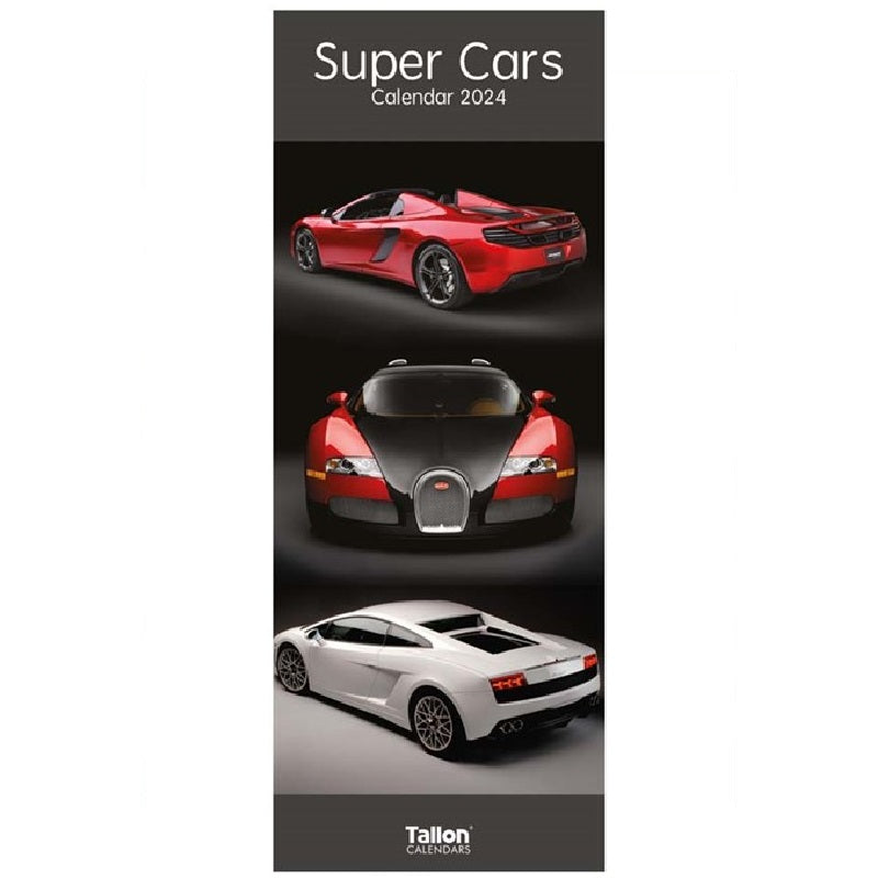 2024 Super Cars Super - Slim Wall Calendar