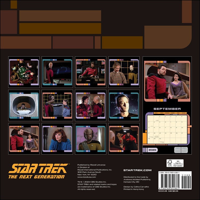 2025 Star Trek: The Next Generation - Square Wall Calendar