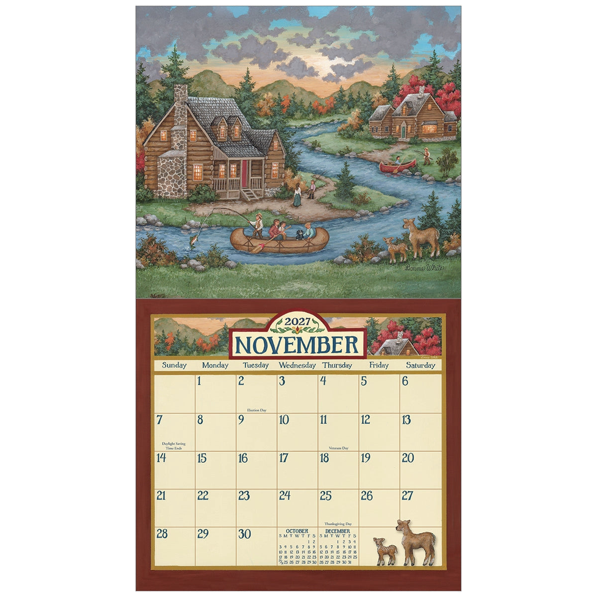 2027 Bonnie White - Deluxe Wall Calendar by Bonnie White