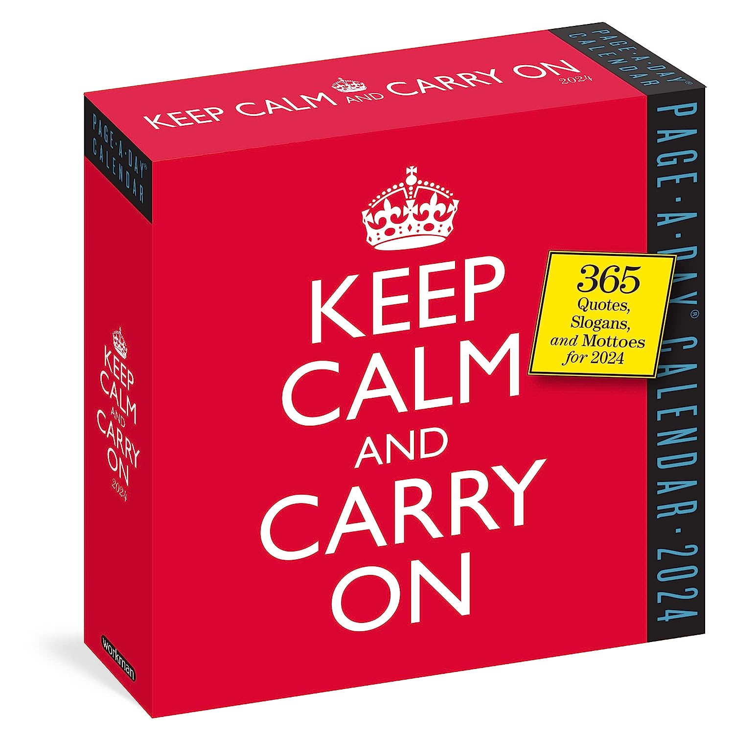 2024 Keep Calm And Carry On - Daily Boxed Page-A-Day Calendar