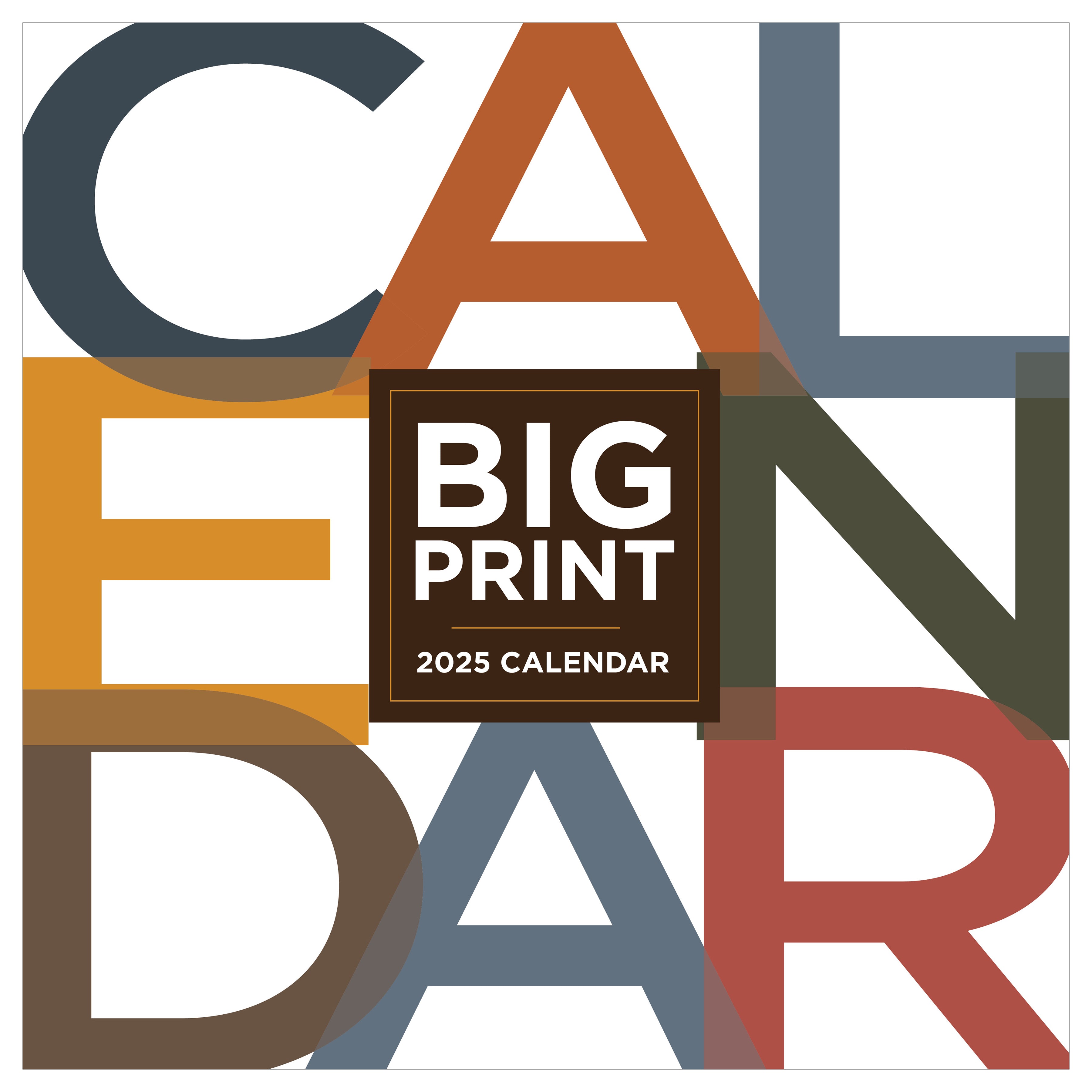 2025 Big Print - Square Wall Calendar