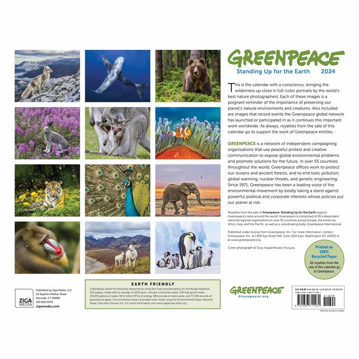 2024 Greenpeace Deluxe Wall Calendar