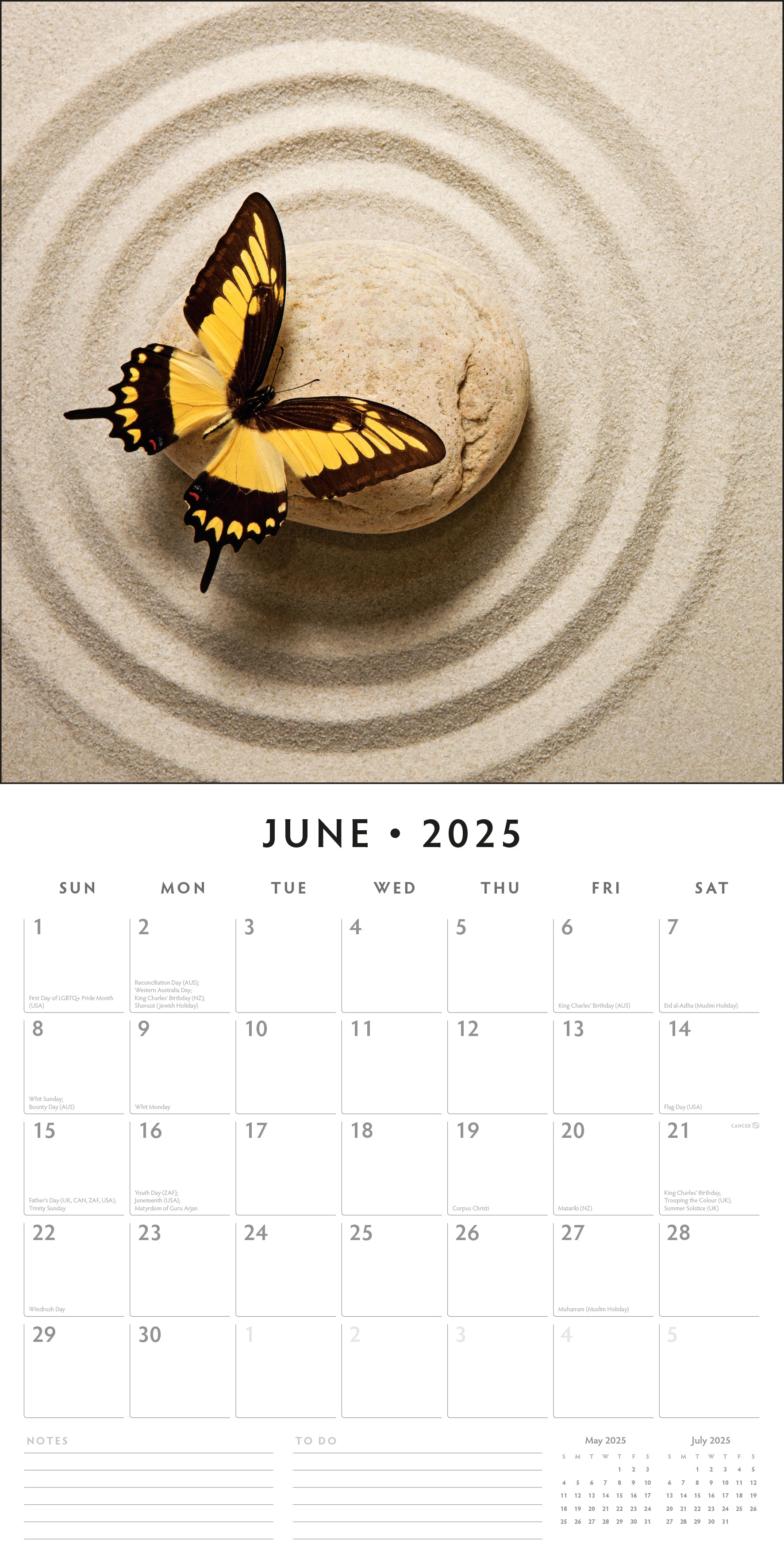 2025 Zen - Square Wall Calendar