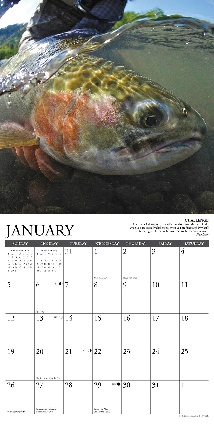 2025 What Fly Fishing Teaches Us - Square Wall Calendar (US Only)