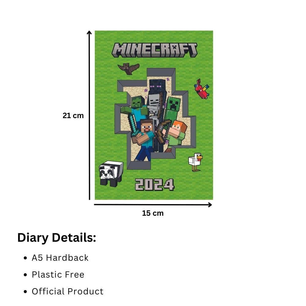 Minecraft 2024 Calendar And Diary Gift Set en 2023