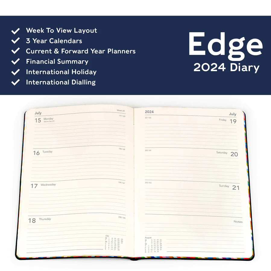 2024 Blue Edge Rainbow - Weekly Diary/Planner  SOLD OUT