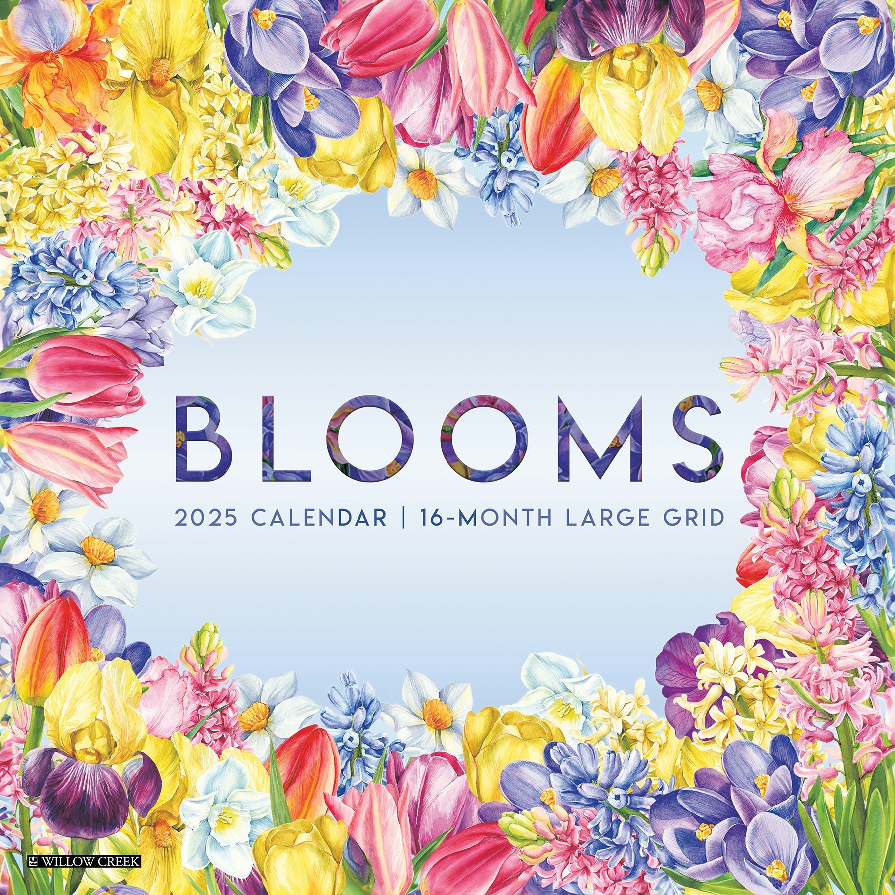 2025 Blooms Large Grid - Square Wall Calendar (US Only)