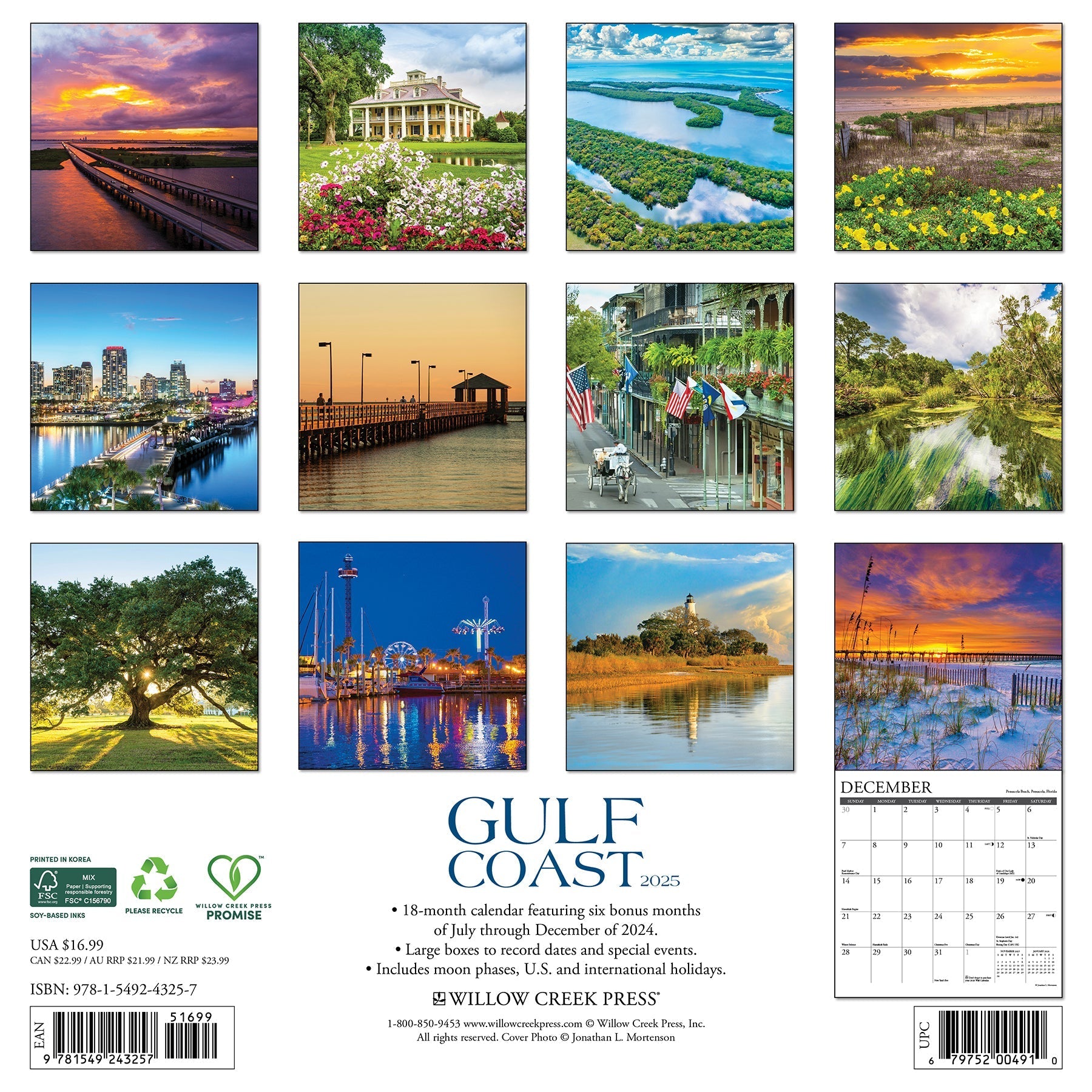 2025 Gulf Coast - Square Wall Calendar (US Only)