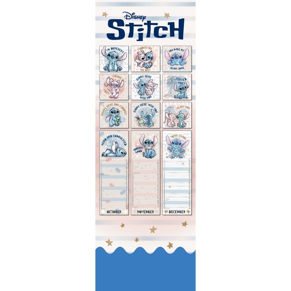 2025 Lilo And Stitch - Slim Wall Calendar