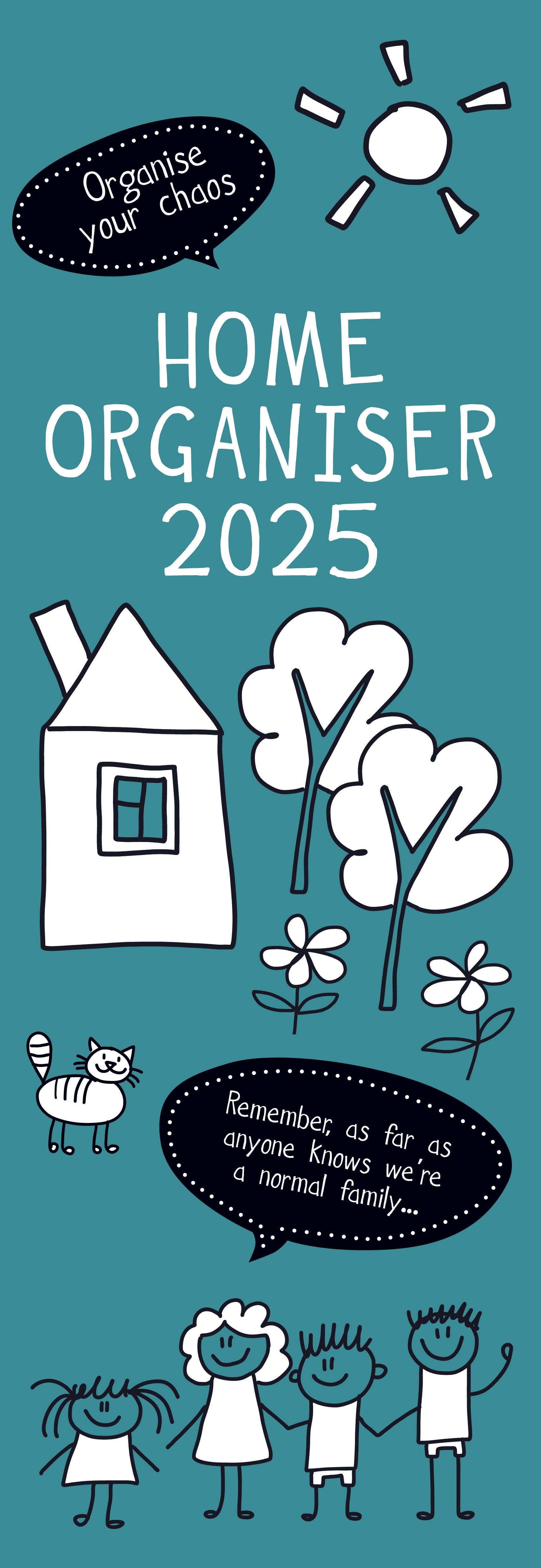 2025 Home Organiser - Slim Wall Calendar