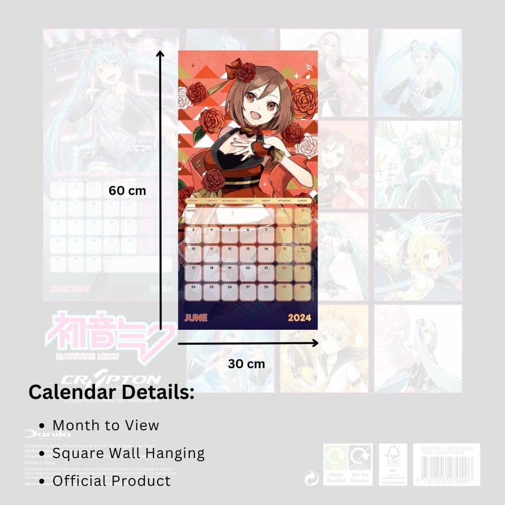 2024 Hatsune Miku - Square Wall Calendar  SOLD OUT