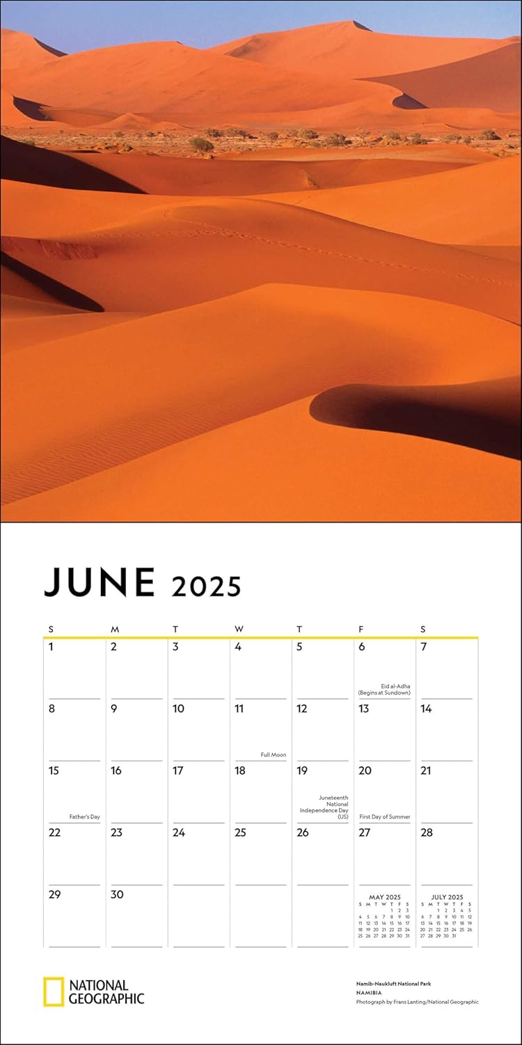 2025 National Geographic: Most Beautiful Places - Square Wall Calendar