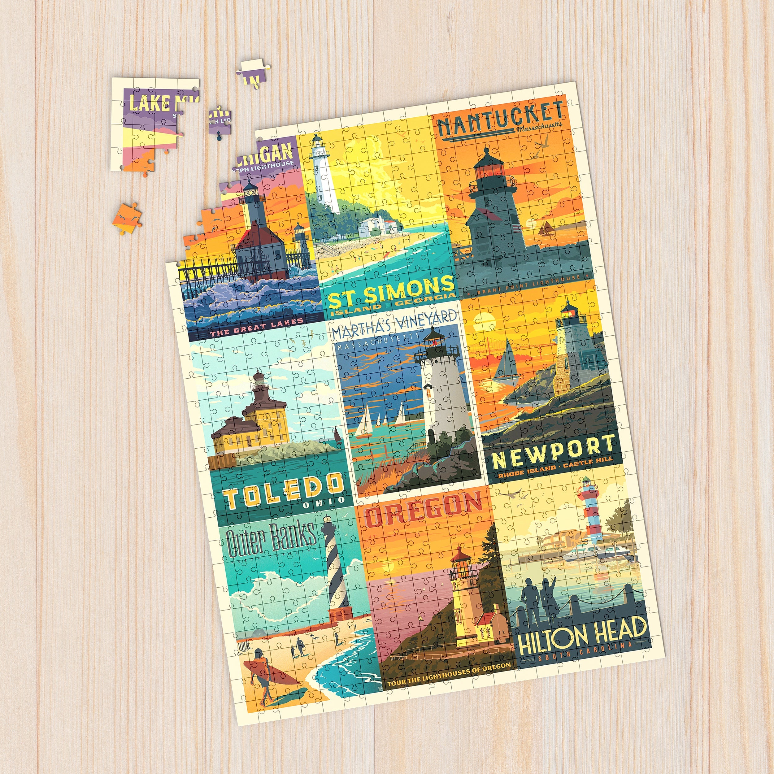 Lighthouses 1000 Piece - Jigsaw Puzzle