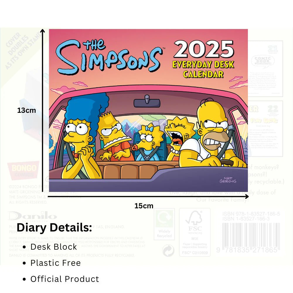 2025 The Simpsons - Daily Boxed Page-A-Day Calendar