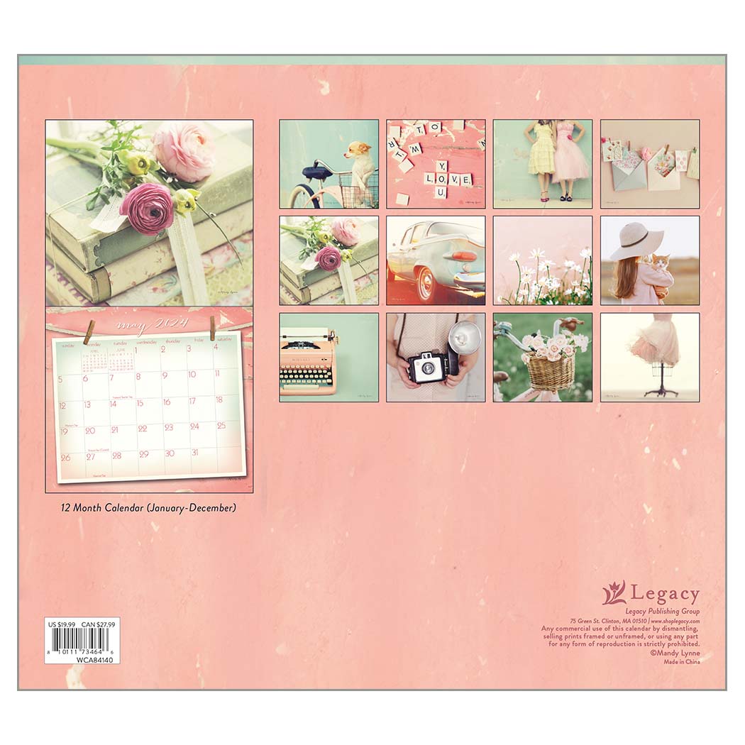 2024 Legacy Vintage Pink - Deluxe Wall Calendar