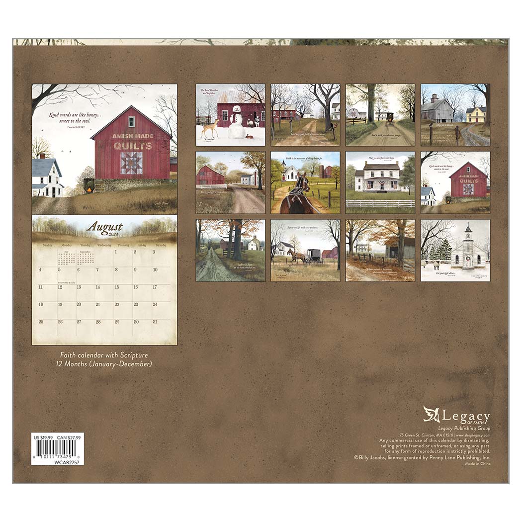 2024 Legacy Blessings Of Home - Deluxe Wall Calendar - Motivational