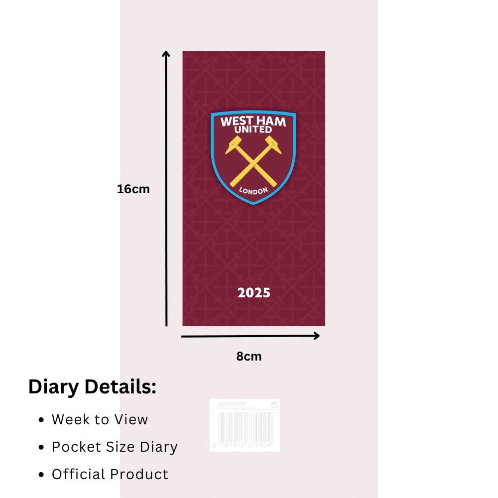 2025 West Ham United Fc - Weekly Diary/Planner