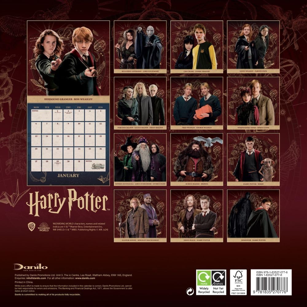 2025 Harry Potter - Calendar & Diary Gift Box Set