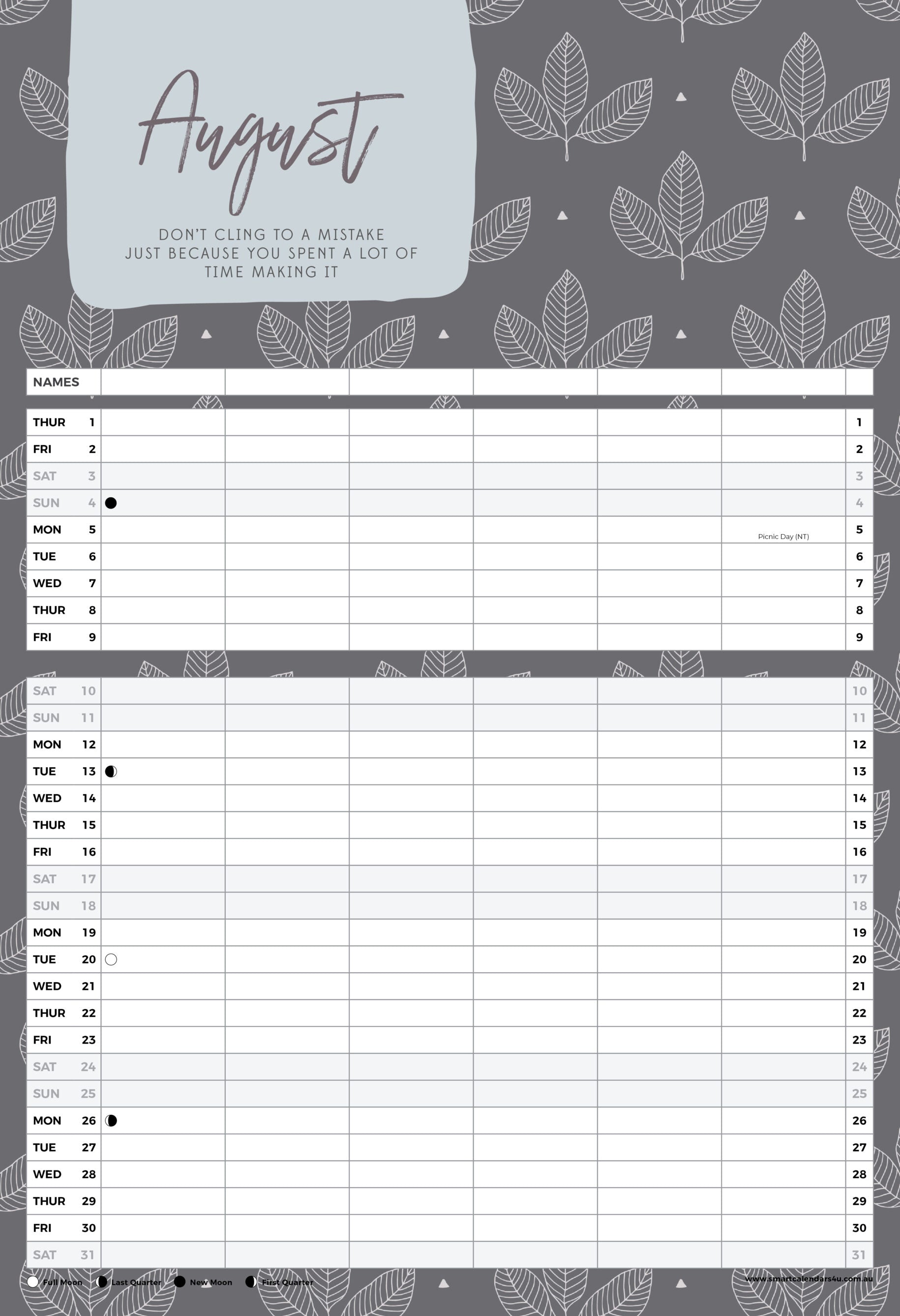 2024 Hygge (Australian Family Organiser) - Horizontal Wall Calendar  SOLD OUT