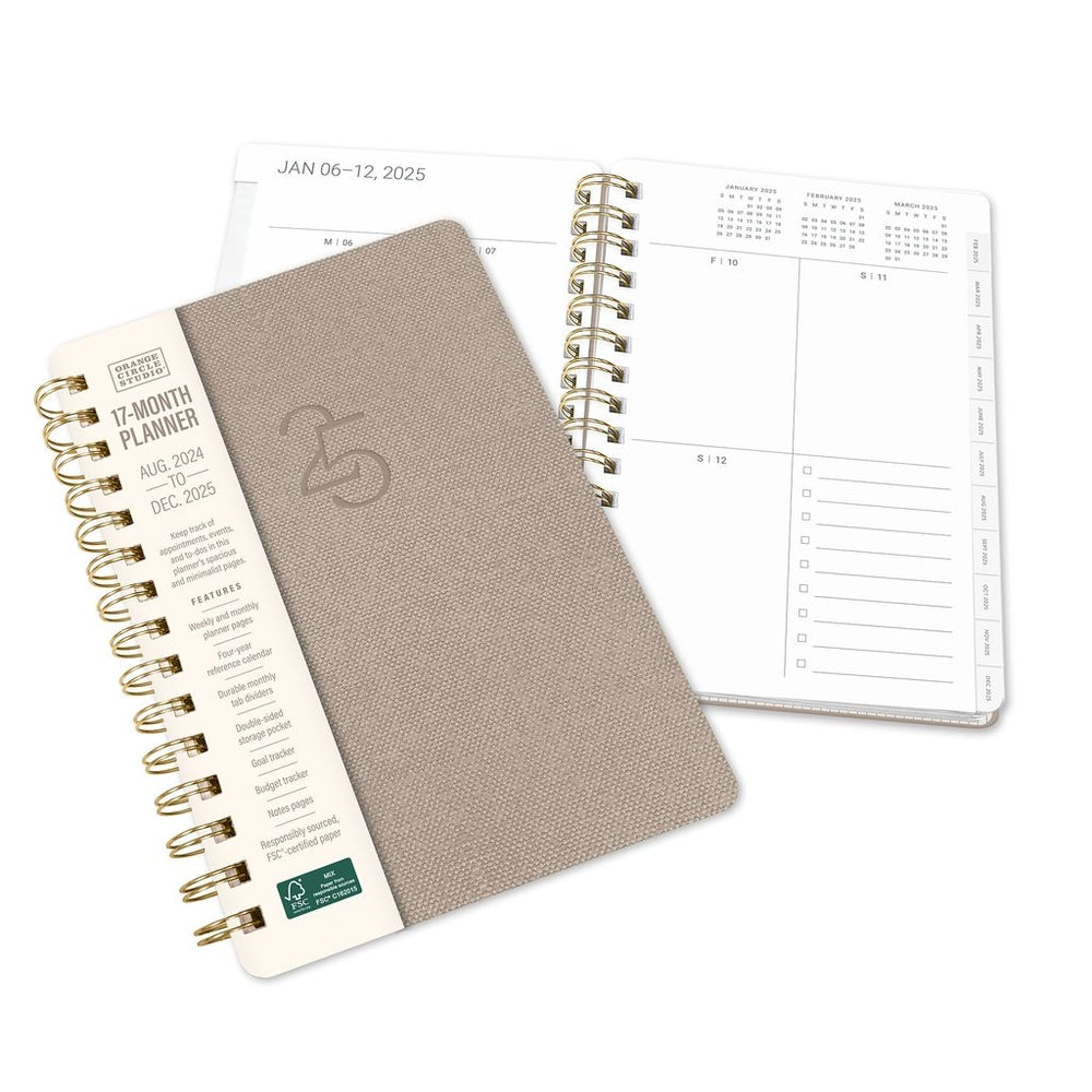 2025 Stone - Agatha Monthly And Weekly Dairy/Planner