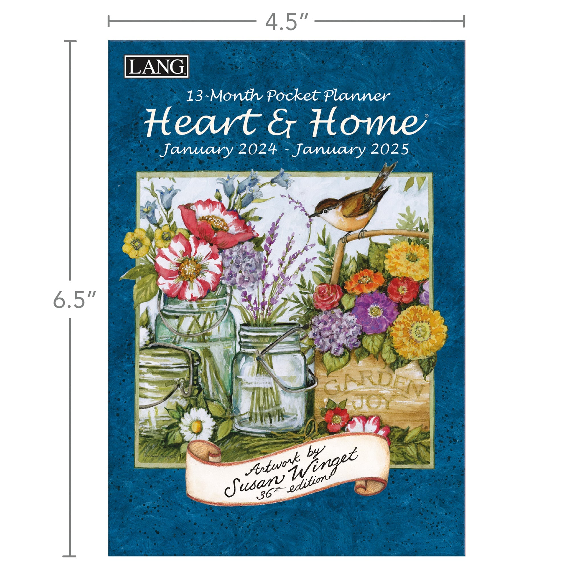 2024 LANG Heart & Home - 13 Month Pocket Diary/Planner