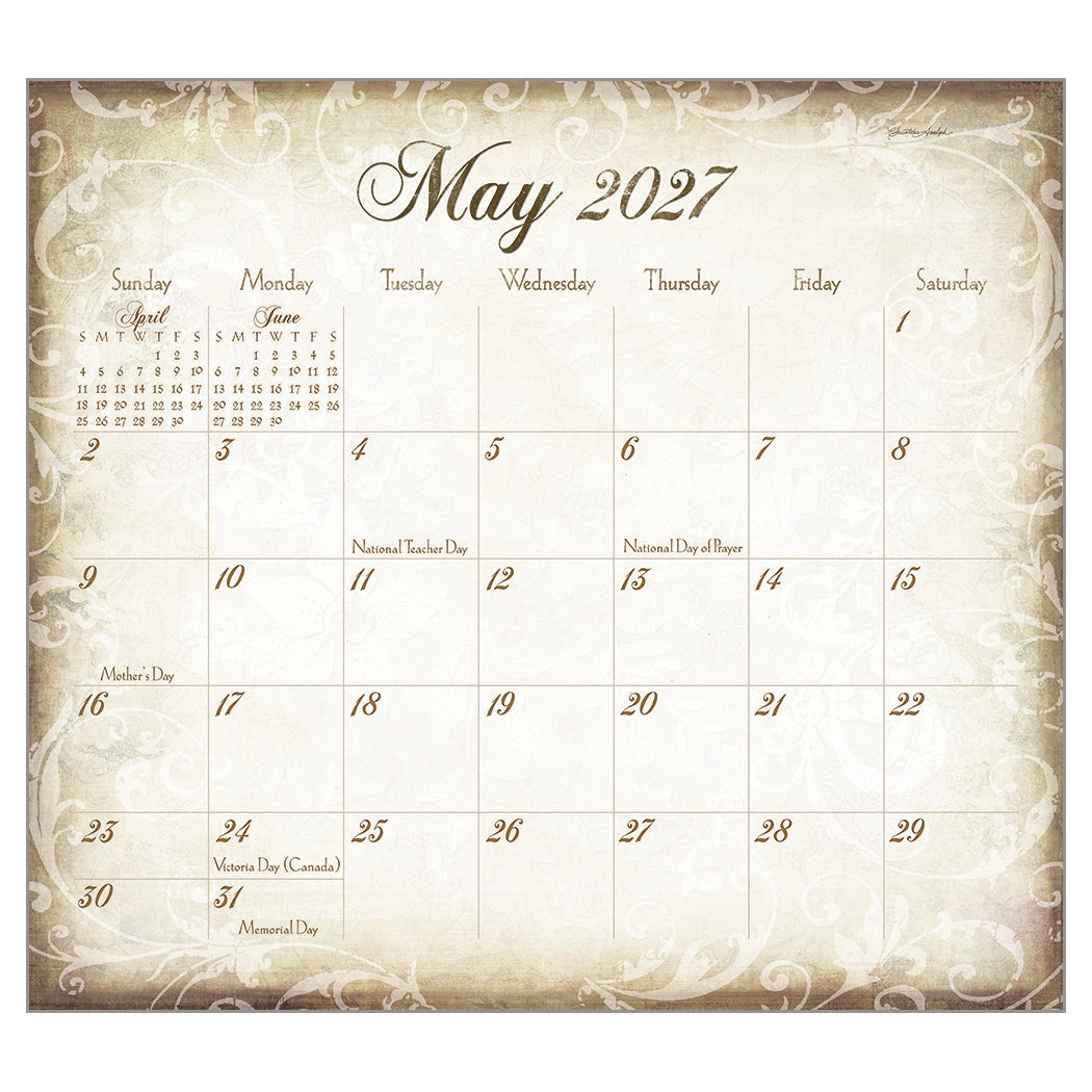 2027 Walk By Faith - Scripture - Deluxe Wall Calendar by Carrie Schmitt