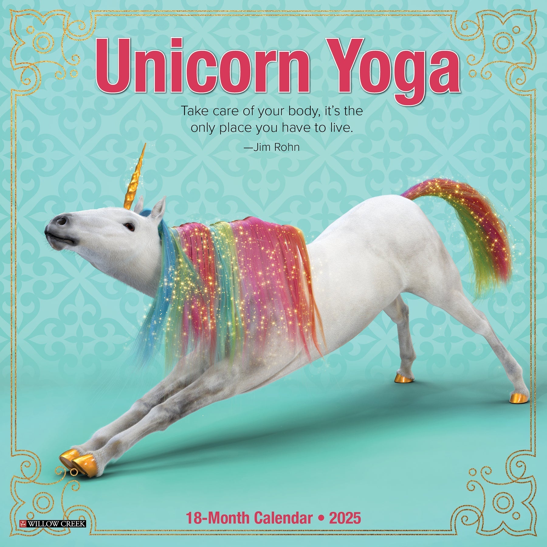 2025 Unicorn Yoga - Mini Wall Calendar (US Only)