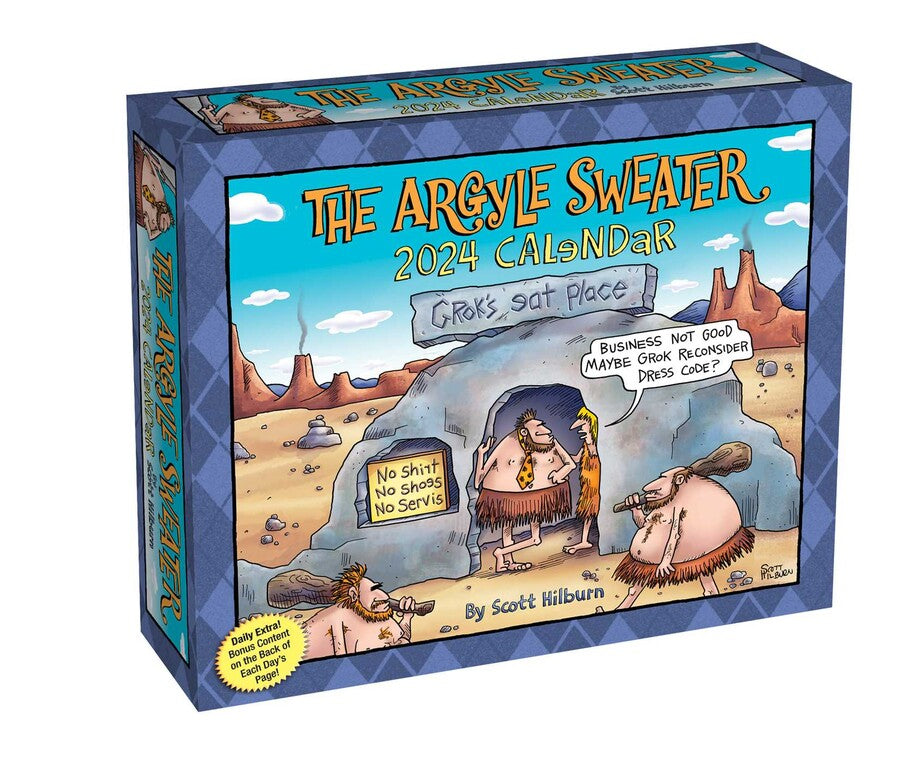 2024 Argyle Sweater - Boxed Page-A-Day Calendar