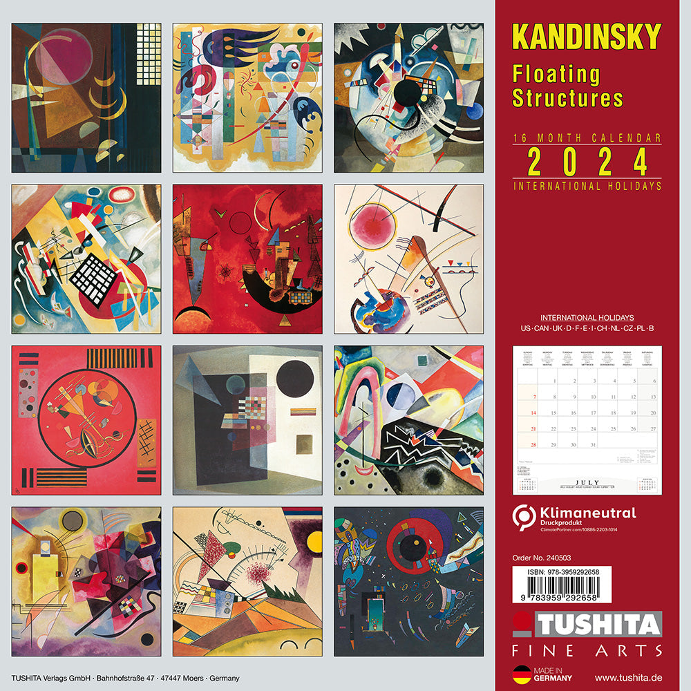 2024 Kadinsky Floating Structures - Square Wall Calendar