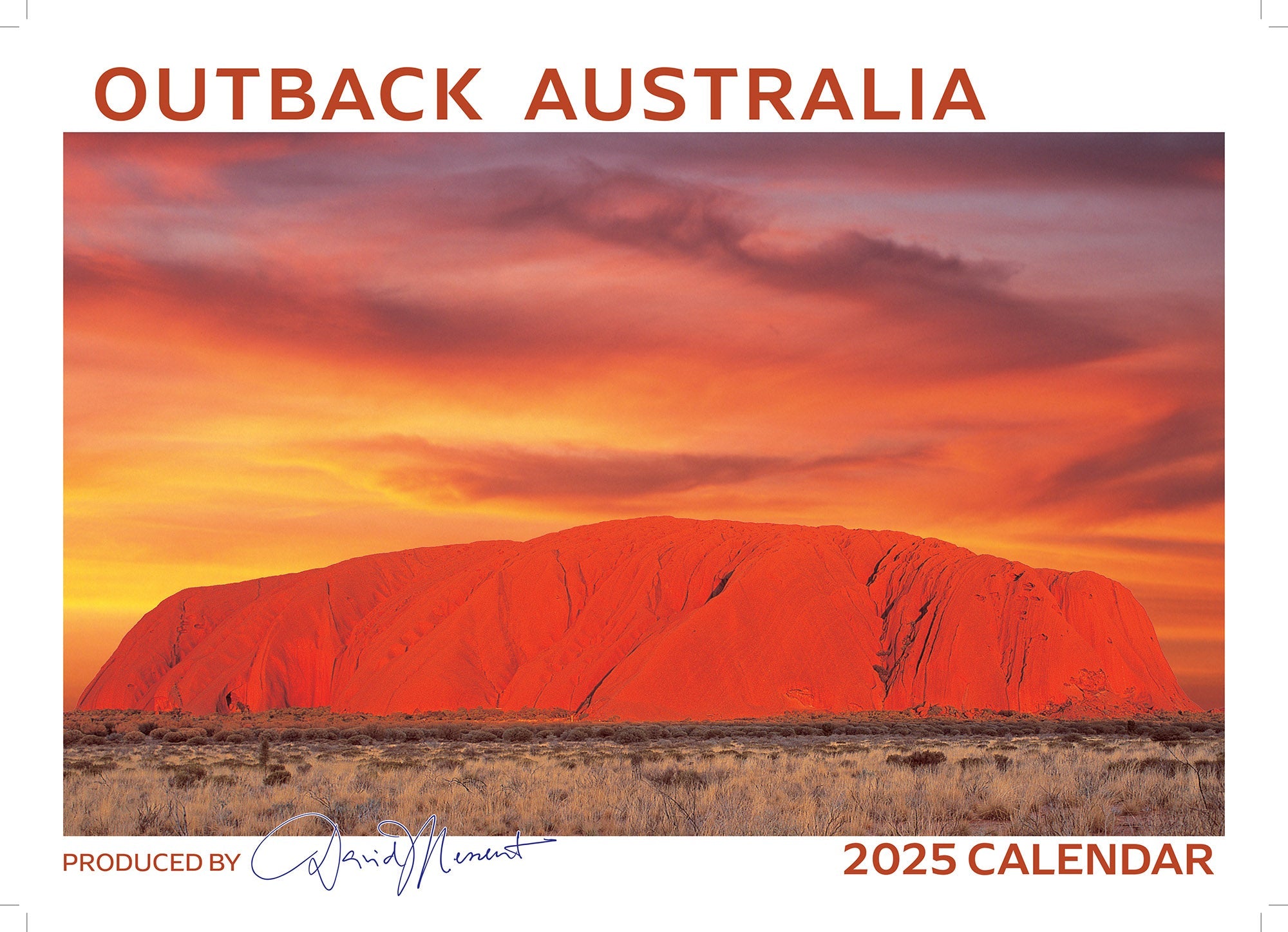 2025 Outback Australia By David Messent - Horizontal Wall Calendar