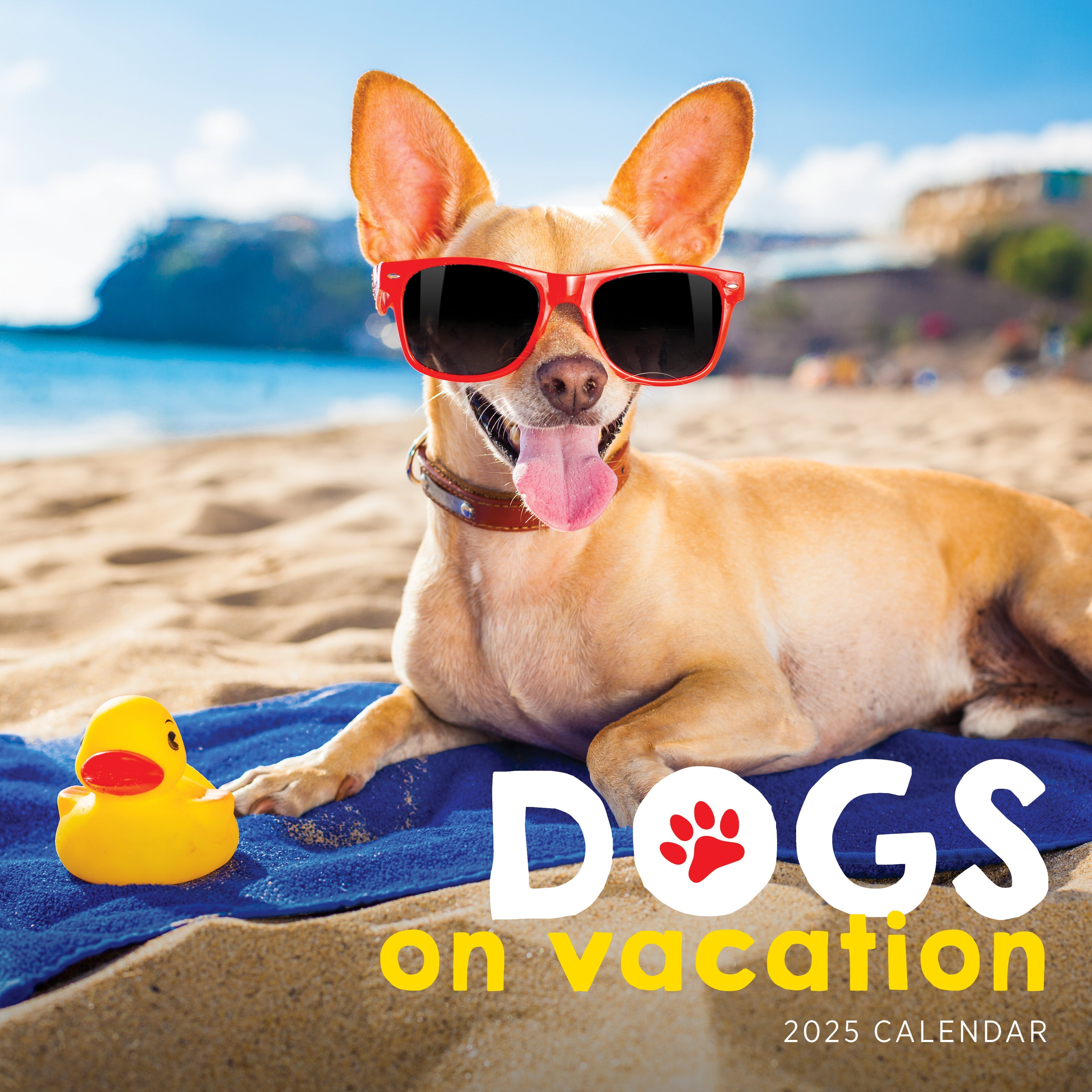 2025 Dogs On Vacation - Square Wall Calendar