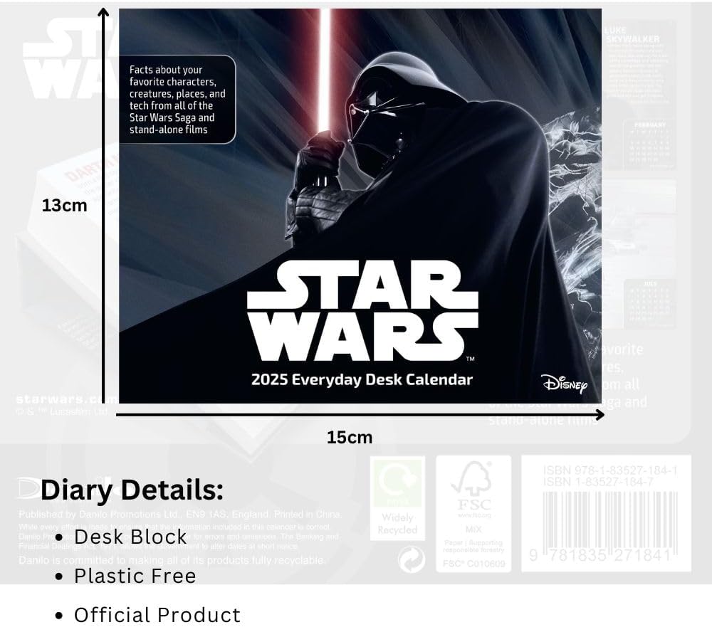 2025 Star Wars Classic - Daily Boxed Page-A-Day Calendar